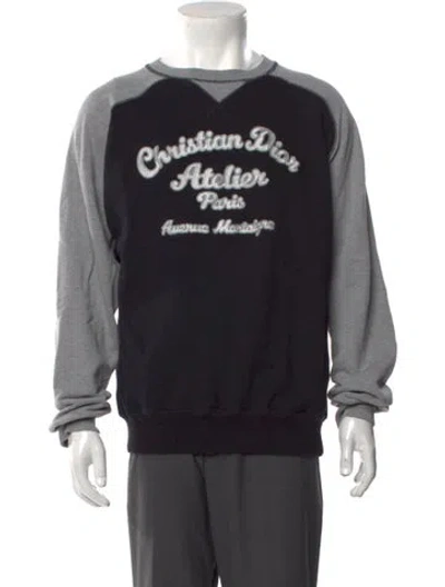 Pre-owned Dior Men 2022 Graphic Print Sweatshirt In Black