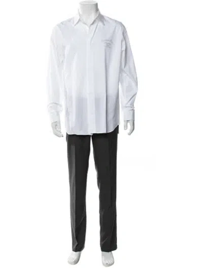 Pre-owned Dior Men 2022 Long Sleeve Dress Shirt In White