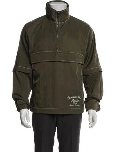 Pre-owned Dior Men 2022 Moto Jacket In Green