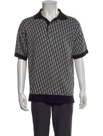 Pre-owned Dior Men 2022 Oblique Jacquard Polo Shirt In Multi