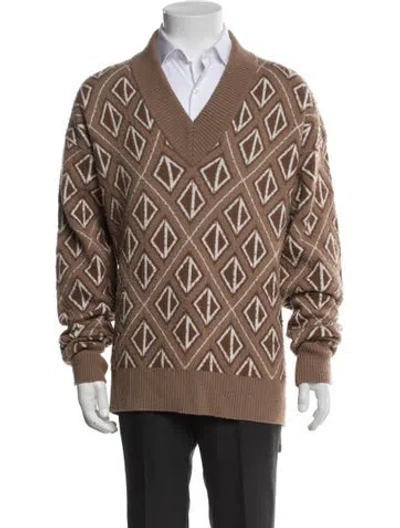 Pre-owned Dior Men 2022 Signature Logo Cardigan In Brown