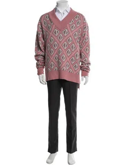 Pre-owned Dior Men 2022 Signature Logo Cardigan In Pink