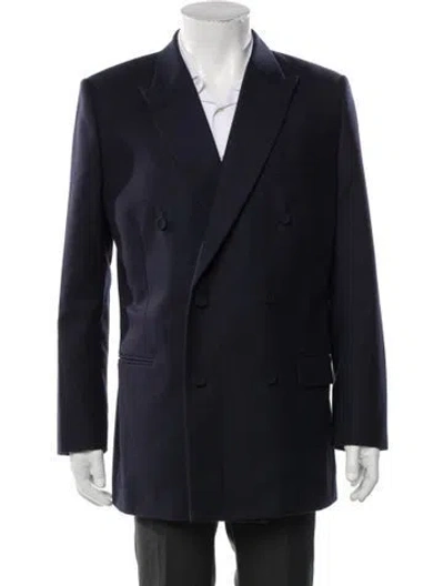 Pre-owned Dior Men 2022 Virgin Wool Blazer In Blue