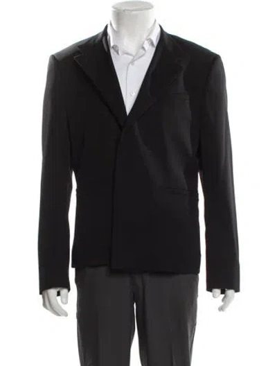 Pre-owned Dior Men 2022 Virgin Wool Coat In Black
