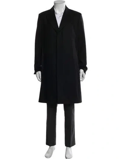 Pre-owned Dior Men 2022 Virgin Wool Overcoat In Black
