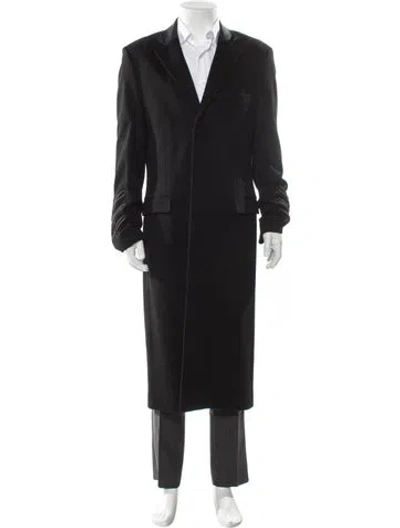 Pre-owned Dior Men 2022 Virgin Wool Overcoat In Black
