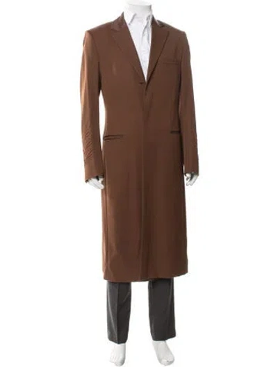 Pre-owned Dior Men 2022 Wool Overcoat In Brown