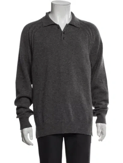 Pre-owned Dior Men 2023 Cashmere Polo Sweater In Gray