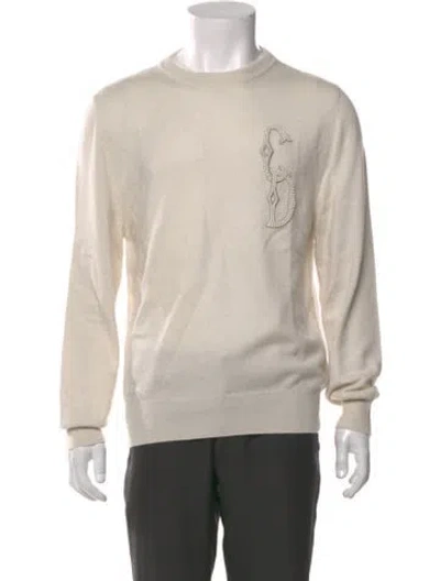 Pre-owned Dior Men 2023 Faux Pearl Accents Pullover In Neutral