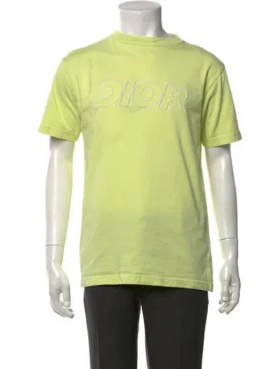 Pre-owned Dior Men 2023 Graphic Print T-shirt In Yellow
