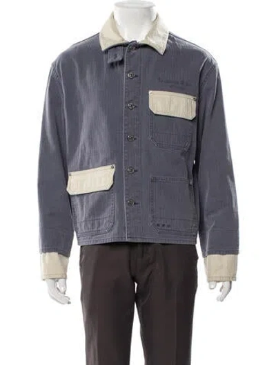 Pre-owned Dior Men 2023 Signature Logo Jacket In Blue