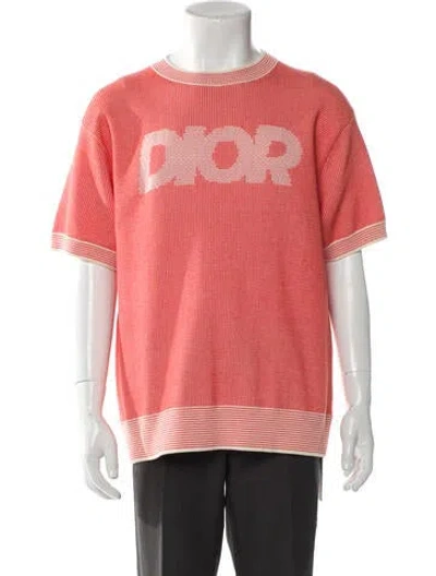 Pre-owned Dior Men 2023 Signature Logo Pullover In Red