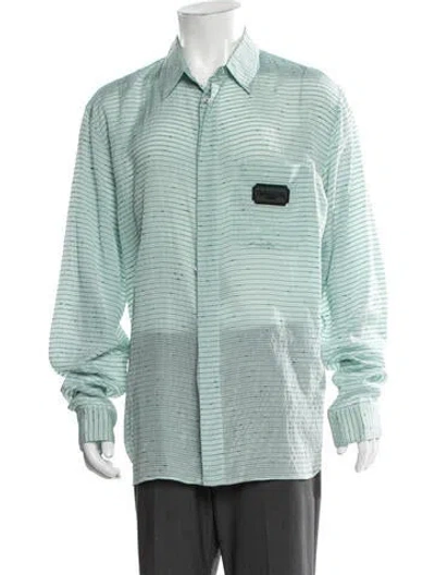 Pre-owned Dior Men 2023 Signature Logo Shirt W/ Tags In Green