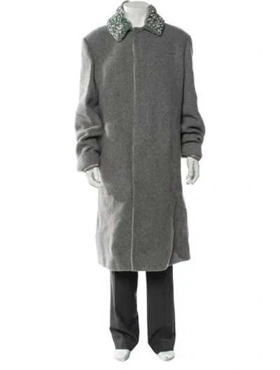 Pre-owned Dior Men 2023 Wool Overcoat In Gray