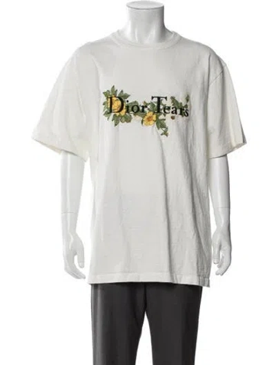 Pre-owned Dior Men 2023 X Denim Tears T-shirt In White