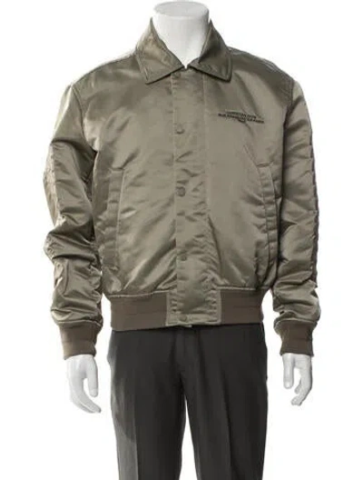 Pre-owned Dior Men 2024 Bee Accent Bomber Jacket In Green