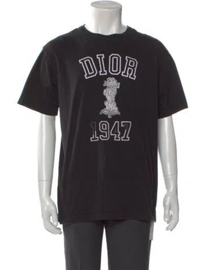 Pre-owned Dior Men 2024 Bee Accent T-shirt In Black