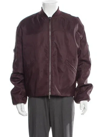 Pre-owned Dior Men 2024 Bomber Jacket In Burgundy