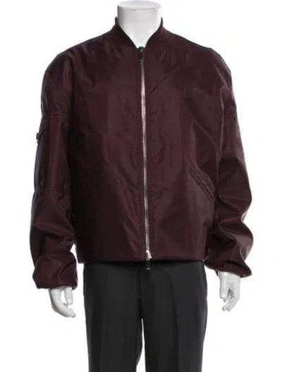 Pre-owned Dior Men 2024 Bomber Jacket In Burgundy