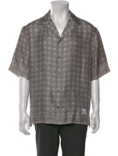 Pre-owned Dior Men 2024 Cannage Pattern Shirt In Gray