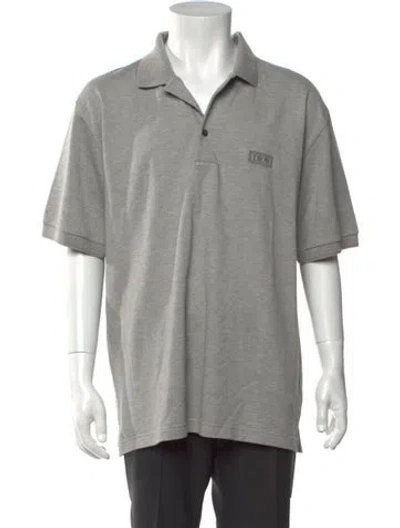 Pre-owned Dior Men 2024 Collar Polo Shirt In Gray