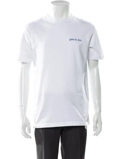 Pre-owned Dior Men 2024 Oblique Jacquard T-shirt In Blue