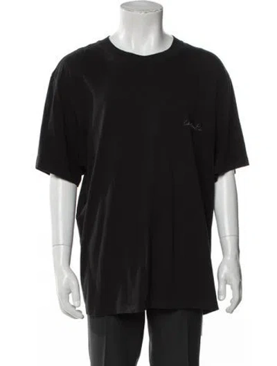 Pre-owned Dior Men 2024 Signature Logo T-shirt In Black