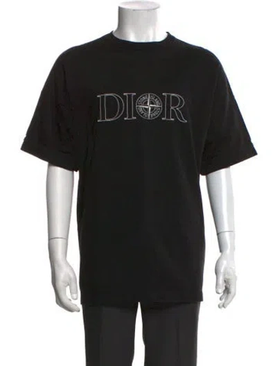 Pre-owned Dior Men 2024 Signature Logo T-shirt W/ Tags In Black