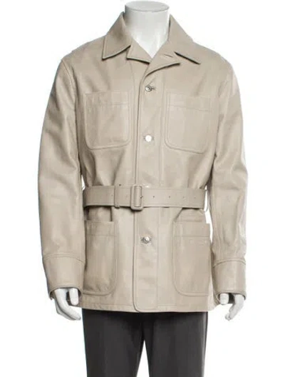 Pre-owned Dior Men 2024 Signature Logo Utility Jacket In Neutral