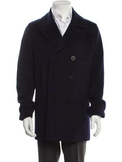 Pre-owned Dior Men 2025 Cashmere Peacoat In Blue