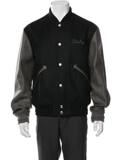 Pre-owned Dior Men 2025 'diorling' Varsity Jacket In Black
