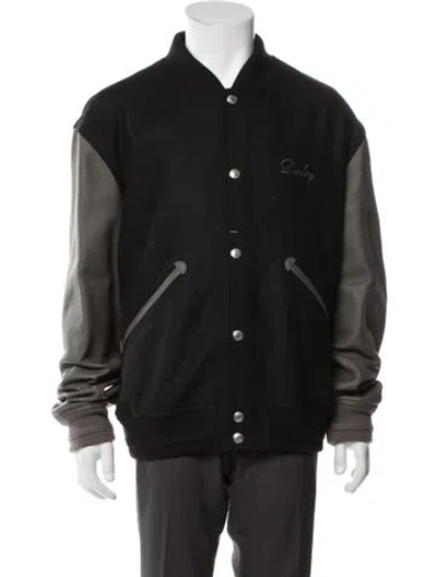 Pre-owned Dior Men 2025 "diorlng" Varsity Varsity Jacket W/ Tags In Gray