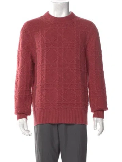 Pre-owned Dior Men 2025 Icons Cannage Pullover In Pink