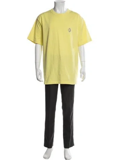 Pre-owned Dior Men 2025 Scoop Neck T-shirt In Yellow