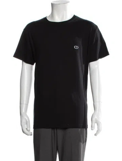 Pre-owned Dior Men 2025 Signature Logo T-shirt In Black