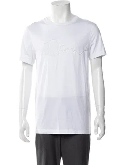 Pre-owned Dior Men 2026 Graphic Print T-shirt In White