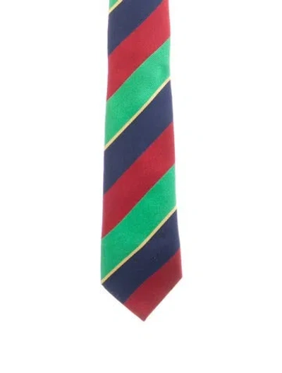 Pre-owned Dior Men 2026 Silk Striped Tie In Multi