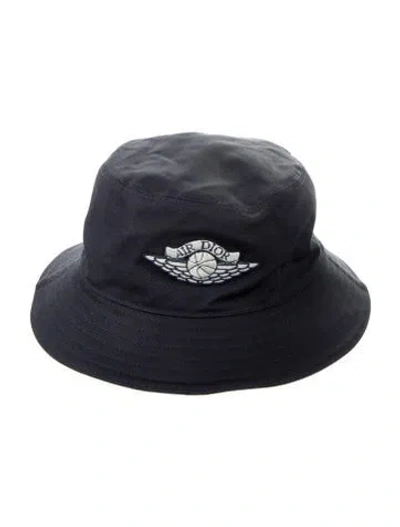 Pre-owned Dior Men Air Dior Embroidered Bucket Hat In Blue