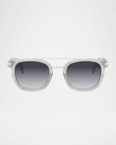 Dior Men & Apos;s Blacksuit S14i Square Sunglasses In Blue