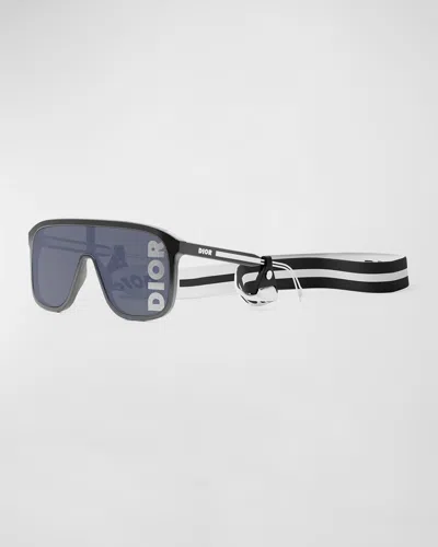 Dior Men & Apos;s Fast M1i Shield Sunglasses In Blue