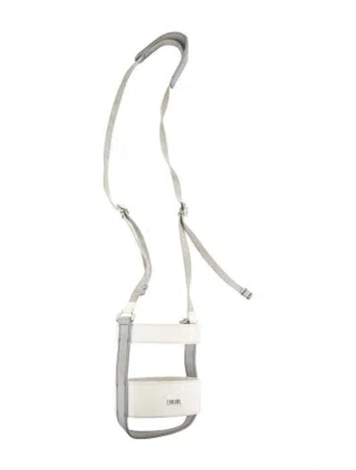 Pre-owned Dior Men Aqua Shoulder Strap In Silver