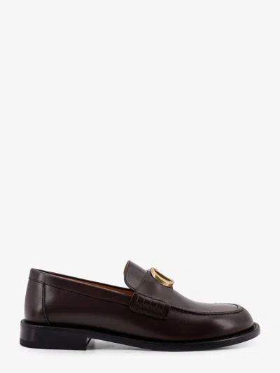 Dior Men Archie Leather Loafers In Brown