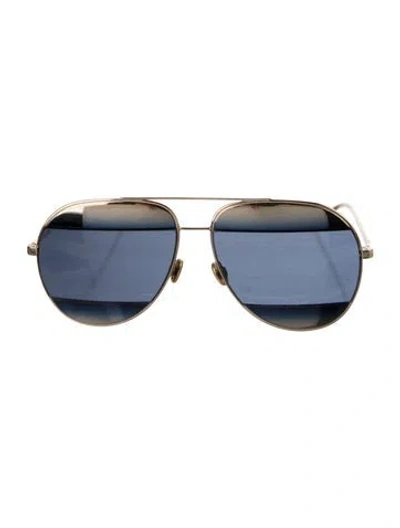 Pre-owned Dior Men Aviator Mirrored Sunglasses In Gold