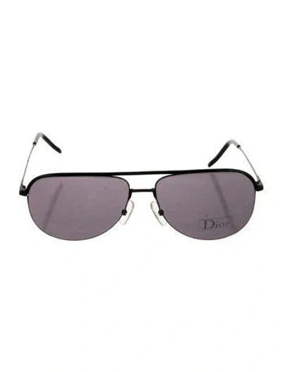 Pre-owned Dior Men Aviator Tinted Sunglasses In Black