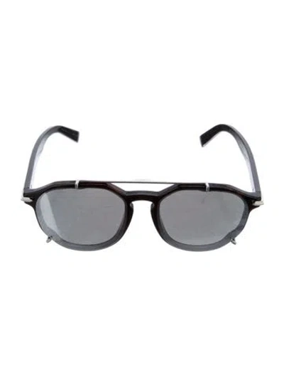 Pre-owned Dior Men Aviator Tinted Sunglasses In Black