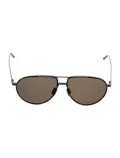 Pre-owned Dior Men Aviator Tinted Sunglasses In Silver