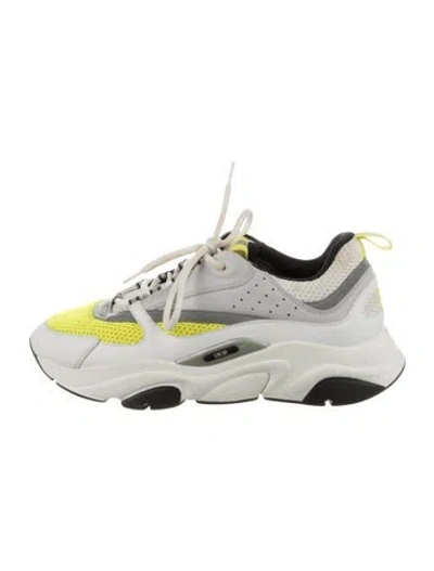 Pre-owned Dior Men B22 Athletic Sneakers In Yellow
