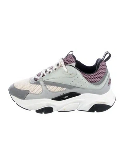 Pre-owned Dior Men B22 Chunky Sneakers In Silver