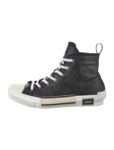 Pre-owned Dior Men B23 'cd Diamond' Sneakers In Black