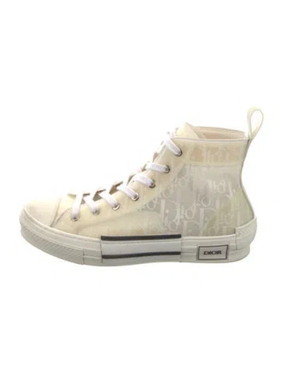 Pre-owned Dior Men B23 League 'oblique Transparent' Sneakers In White